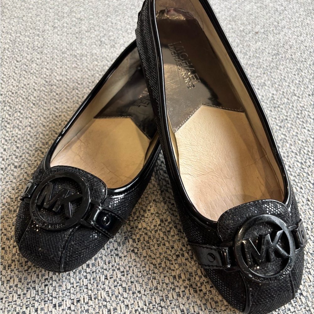 Michael Kors Black Ballet Flats with Rosette